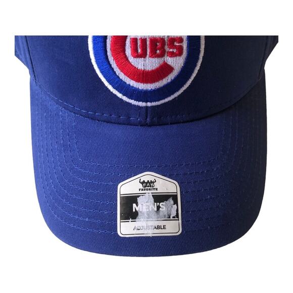 Fan Favorite NWT MLB Men’s Royal Chicago Cubs Club Logo Adjustable Hat - Picture 3 of 14